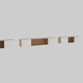 Modern White And Wooden TV Stand With Open Shelves Storage Drawers And Minimalist Design