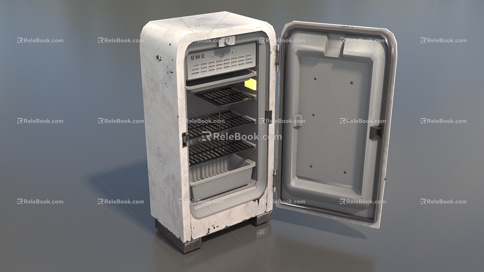 Refrigerator Small Refrigerator Freezer Old Refrigerator Household Refrigerator Old Refrigerator Broken Refrigerator Low Face Number Low Model Simple Model Game Video Level Super Realistic 3d model