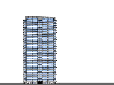 Modern High Rise Building Exterior With Glass Windows And Contemporary Design 3d model