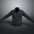 Black Casual Jacket With Zipper Closure And Pockets For Everyday Wear And Outdoor Use