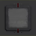 Practical Household Storage Container Metal Cube Shaped Design With Red Latches And Textured Surface