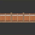 Wooden Fence With Corner Design Wooden Panels And Decorative Pillars For Outdoor Garden