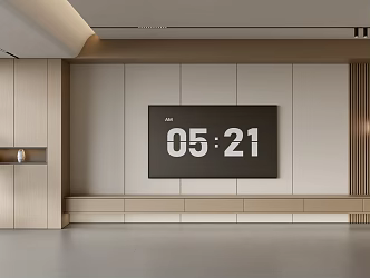 Modern TV Background Wall Modern Decoration Balcony Cabinet Living Room Cabinet Wooden Decorative Background Wall 3d model