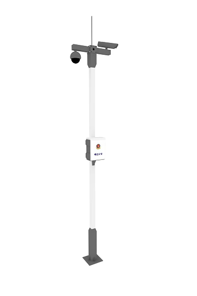 Projection Monitoring System With Outdoor Pole Mounted Surveillance Camera Device 3d model