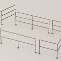 Modern Stainless Steel Railings With Simple Metal Frame For Staircase Balcony