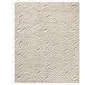 Ivory Beige Square Rugs With Intricate Diamond Weave Pattern And Textured Design