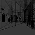 Modern Clothing Store Interior With Clothing Racks Mannequins And Display Shelves