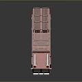 Red Military Weapon Truck with Open Rear Launcher and Detailed Model Design