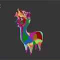 alpaca wool llama alpaca alpaca camel sheep humpless moose animal 3d model