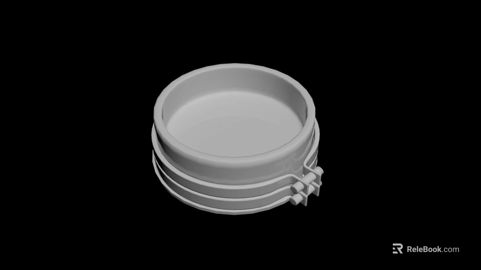 Minimalist White Decorative Tray Set Stackable Design For Home Tabletop Decoration 3d model 