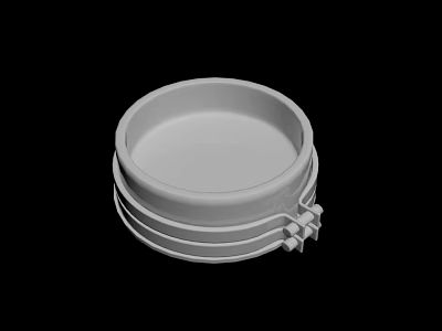 Minimalist White Decorative Tray Set Stackable Design For Home Tabletop Decoration 3d model