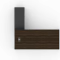Modern Office Desk Design With Wooden Top Metal Frame Drawers And Storage Cabinets