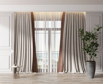 Modern Curtains 3d model