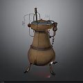 Copper Distillation Equipment With Pipes Valves Lid And Support Legs