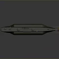 Military Style Green Submarine Model With Yellow Antenna And Detailed Structure