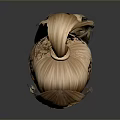 Elegant Golden Long Hair With Top Bun And Smooth Flowing Silky Ends
