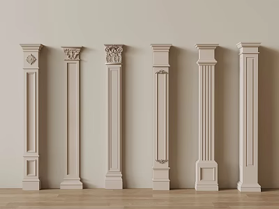 Decorative Columns in Various Styles for Interior Decoration Purposes 3d model