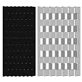 Modern Geometric Room Divider Design With Black And White Pattern For Interior 3d model