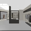 Modern Clothing Store Front With Glass Doors Window Display Mannequins And Fashion Outfits