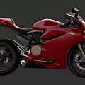 Red Sporty Motorcycles With Sleek Design And Black Wheels From Two Angles
