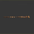 Delicious Orange Small Snacks Arranged In Curved Line On Gray Background