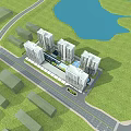 Birds Eye View Planning For Modern High Rise Residential Buildings With Architectural Layout
