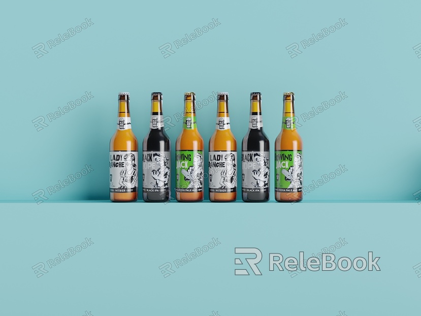 beer beverage beer bottle model