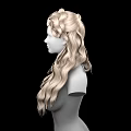 Game Movie Character With Long Curly Blonde Hair And Intricate Braided Hairstyle