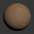 Natural Wooden Stone Sphere With Brown Textured Surface And Smooth Round Natural Shape