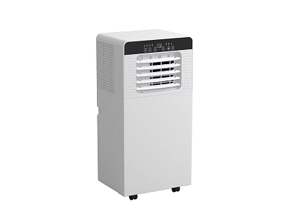 Portable Air Conditioner Fan With White Design And Control Panel For Home Use 3d model