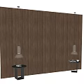 Middle ancient background wall bedside background wall 3d model