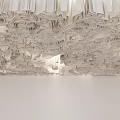 Cloud chandelier special-shaped ceiling special-shaped ceiling random curled corrugated ceiling paper wave ceiling 3d model