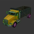 Bright Yellow Heavy Duty Dump Truck Featuring Black Cargo Bed And Cab
