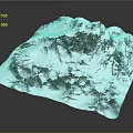 Snow Covered Mountain Themed Garden Landscape Design Featuring 3D Textured Rock Surfaces