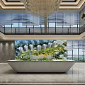Modern Sales Office Interior Design With Spacious Lobby Reception Area And Sofa Seating
