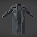 windbreaker leather clothes top coat clothing 3d model