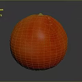 Isolated Ripe Red Grapefruit with Fresh Textured Surface on Dark Background