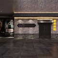 Modern Shopping Mall Store Front With KOSPACE Signboard Window Displays And Elegant Lighting