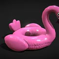 Pink Flamingo Shaped Inflatable Swimming Ring for Summer Water Sports Activities