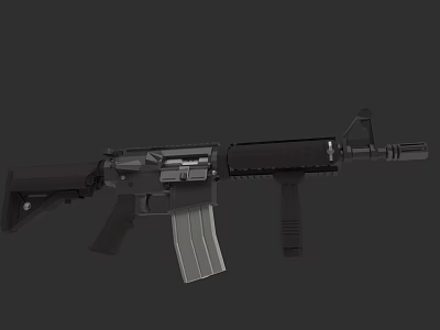 Modern Tactical Rifle Design With Detachable Magazine Adjustable Stock And Barrel 3d model