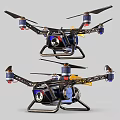 Smart Drone With Camera Propellers LED Lights And Sturdy Frame Structure Design 3d model