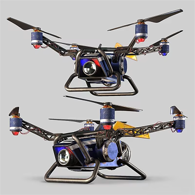 Modern UAV Rotor UAV Remote Control Aircraft 3d model