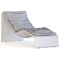 Black Mesh Outdoor Lounge Chair With Ergonomic Design And Comfortable Cushion
