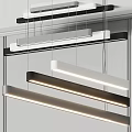 Modern Long Linear Pendant Lights In Black And White Design For Interior Decor