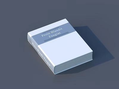White Cover Pearl Blends Recipe Book With Elegant Design And Pages 3d model