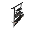 Modern Home Wall Decor With Shoe Rack Skateboards And Shoes