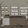 Cozy Massage Bed Setup With Arched Shelves Displaying Good Vibes Glow Decorative Items