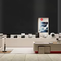 Modern Mall Counter Displaying Home Appliances And Product Showcase
