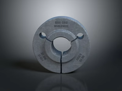 Durable Round Metal Industrial Component With Standard Holes And Mounting Features Made In USA 3d model