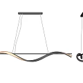 Modern Curved And Circular Pendant Lights With Illuminated Metal Frame Design